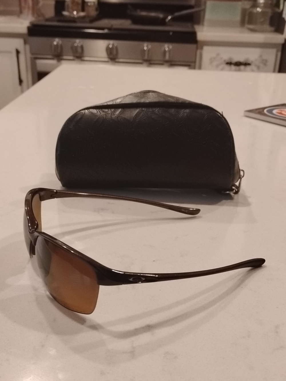 Oakley Unstoppable Marroon Sunglasses With Brown Polarized Lenses